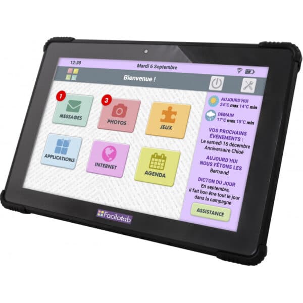 Facilotab L Onyx - WIFI/4G - 32 Go - Tablette simplifiée pour seniors – Image 2