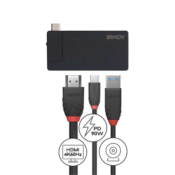 DST-Micro, Micro Docking Station USB C pour Laptop avec résolution 4K et charge 100W – Image 4